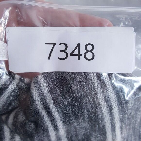 POSTMARK Womens Sweater Small Gray White Stripe Oversized Dolman ANTHROPOLOGIE - Picture 9 of 9